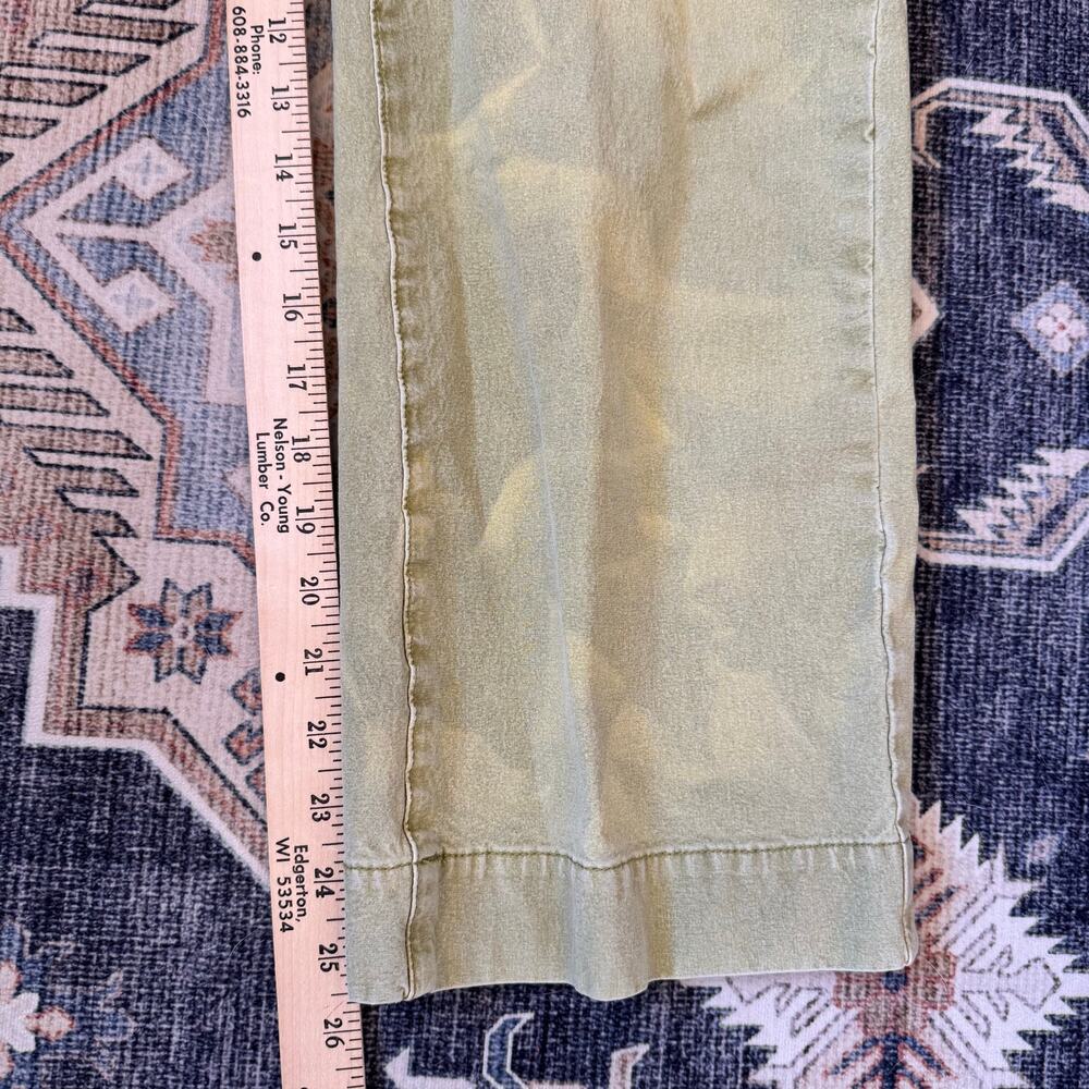 Anthropologie Pilcro The Skipper High Rise Crop Patch Pocket Pants Moss Size 26 - Picture 6 of 11